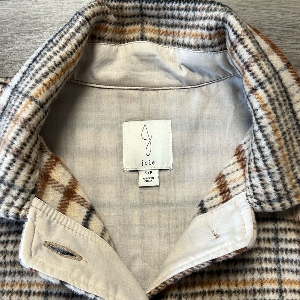 Joie Light Weight Plaid Button-Up Jacket. - image 2
